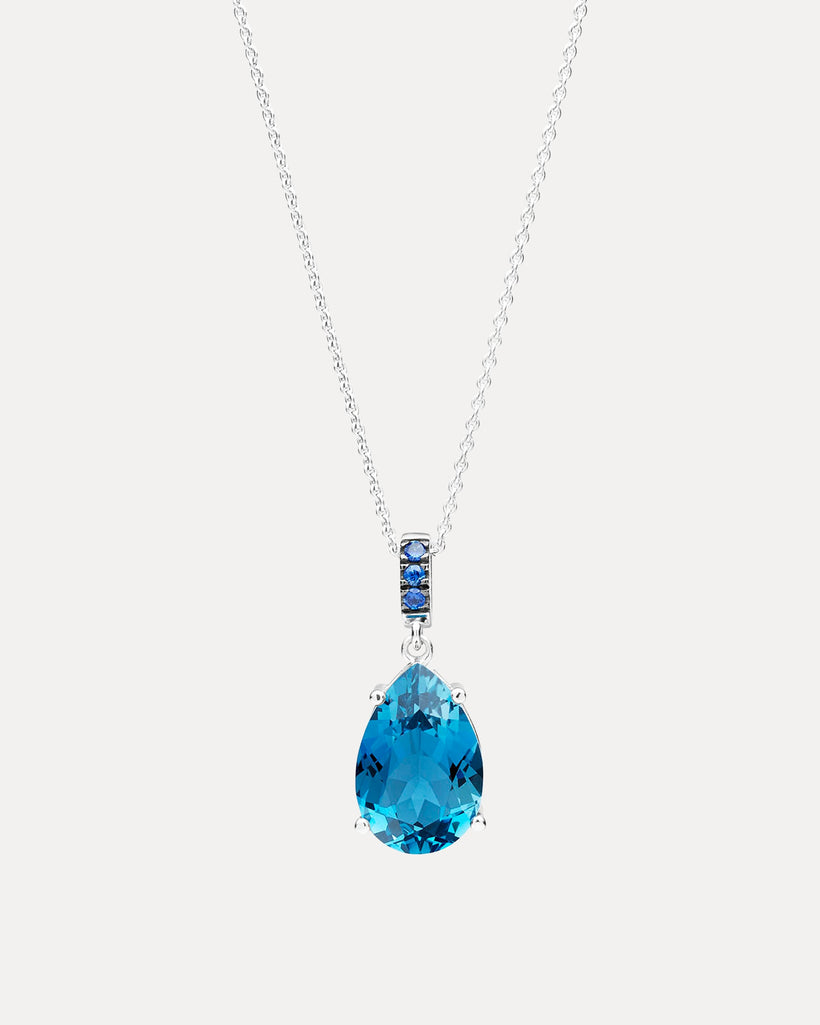 Sapphire and topaz necklace deals
