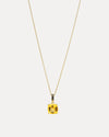 18CT HONEY QUARTZ & BLACK DIAMOND KAARINA PENDANT
