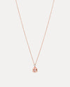 18CT ROSE GOLD PINK MORGANITE & DIAMOND BONNARD PENDANT