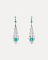 BESPOKE 18CT EMERALD AND DIAMOND COLUMBIA EARRINGS