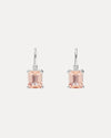 18CT PINK MORGANITE & DIAMOND SARDINIA EARRINGS
