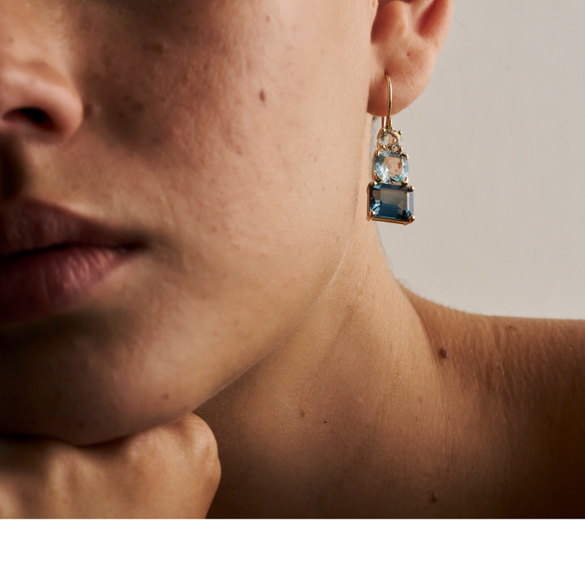 Green amethyst deals earrings yellow gold