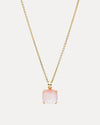 9CT ROSE QUARTZ GATSBY PENDANT