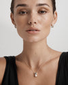 9CT GREEN AMETHYST & PINK PEARL DOLORES PENDANT