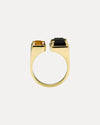 9CT CITRINE & ONYX RONA RING