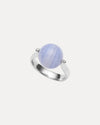 STERLING SILVER BLUE LACE AGATE LOREN RING