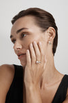 9CT GREEN AMETHYST & PINK PEARL DOLORES RING