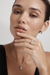 9CT GREEN AMETHYST & PINK PEARL DOLORES RING