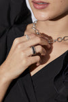 18CT BLACK & WHITE DIAMOND LE NOIR RING
