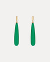 9CT GREEN AGATE JUNO EARRINGS