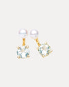 9CT GREEN AMETHYST & PEARL CARLY EARRINGS