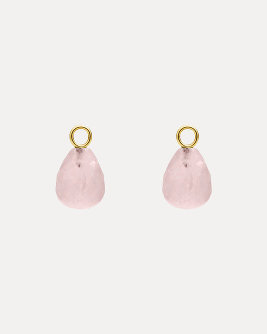 9CT ORIANA ROSE QUARTZ INTERCHANGEABLE DROPS