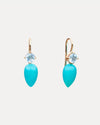 9CT AMAZONITE & BLUE TOPAZ TORQUAY EARRINGS