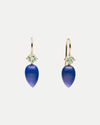 9CT LAPIS & GREEN AMETHYST BRIBIE EARRINGS
