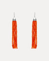 STERLING SILVER CORNELIAN GATSBY EARRINGS