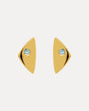 9CT BLUE TOPAZ JEAN GENIE STUD EARRINGS