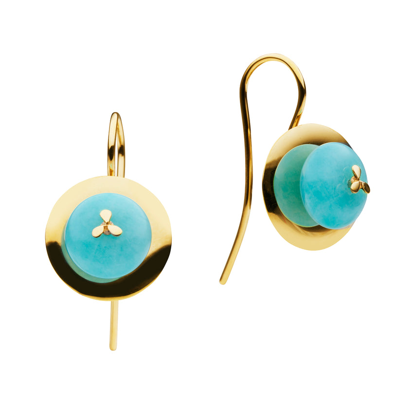 9CT AMAZONITE DEL CORSO EARRINGS