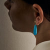 9CT BLUE CHALCEDONY TEARDROP BARRYMORE EARRINGS