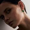9CT YELLOW GOLD GREEN AMETHYST & GREEN AGATE RONA EARRINGS