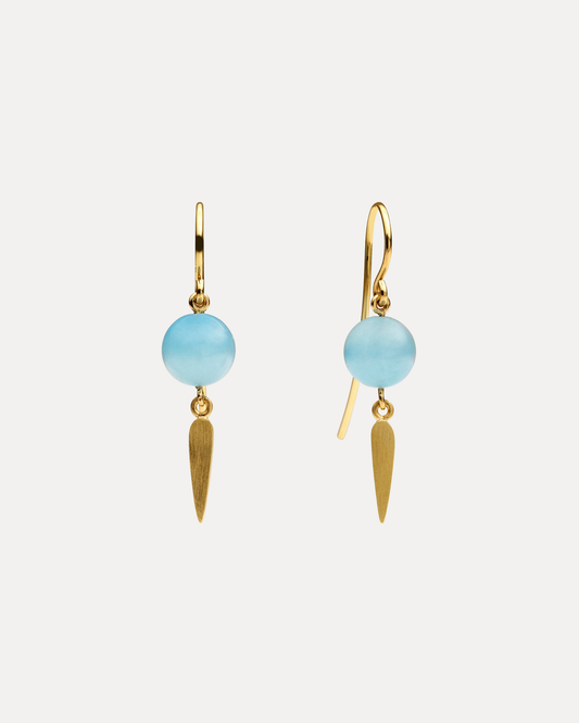 9CT AQUAMARINE NIELSEN EARRINGS