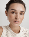 9CT KUNZITE, ANGELITE & PEARL ARENA EARRINGS