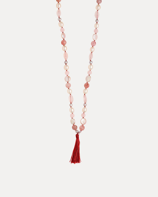 WHITE HAVEN ROSE QUARTZ, STRAWBERRY QUARTZ & PEARL FLAPPER