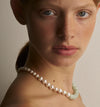9CT YELLOW GOLD PEARL, JADE & GOLD RONDELLE SILVERSTONE NECKLACE