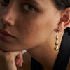 9CT YELLOW GOLD KARVAN DROP STUD EARRINGS