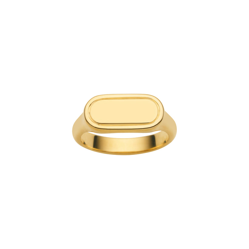 9CT YELLOW GOLD OTTO SIGNET RING