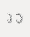 STERLING SILVER DONNA HOOP EARRINGS (SM)