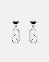 STERLING SILVER OTTO LONG DROP STUD EARRINGS