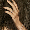 18CT GREEN AMETHYST & DIAMOND BONNARD RING