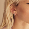 18CT WHITE GOLD DIAMOND 8 CUFF EARRINGS