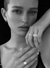 18CT OVAL DIAMOND FRANCIS HUGGIE EARRINGS