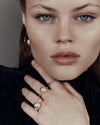 9CT ROSE GOLD PINK PEARL GATTACA EARRINGS