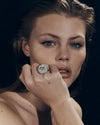 BESPOKE 18CT CHAMPAGNE & WHITE DIAMOND DAVIDES RING