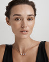 9CT YELLOW GOLD KUNZITE & PINK PEARL CONWAY BAR PENDANT
