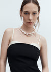 9CT PINK & WHITE PEARL PARADISE CIRCUS FLAPPER