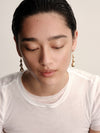 9CT YELLOW GOLD KARVAN DROP STUD EARRINGS