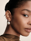 BESPOKE 18CT SOUTH SEA PEARL & PINK SPINEL EARRINGS