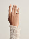 9CT MOTHER OF PEARL FORTUNA SIGNET RING