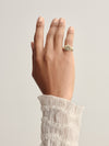 9CT AQUAMARINE FORTUNA SIGNET RING