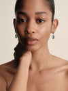 18CT WHITE GOLD LONDON BLUE TOPAZ & SAPPHIRE TIVOLI EARRINGS