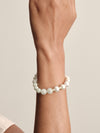 9CT YELLOW GOLD PEARL, JADE & GOLD RONDELLE SILVERSTONE BRACELET