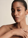 18CT WHITE GOLD AQUAMARINE & DIAMOND KAARINA EARRINGS