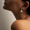 18CT AUSTRALIAN SOUTH SEA PEARL & BLUE TOPAZ BLANCHETT EARRINGS