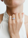 18CT YELLOW GOLD SAPPHIRE & DIAMOND BUCKINGHAM RING