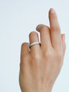 18CT WHITE GOLD DIAMOND KENSINGTON BAND (LARGE)