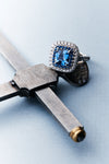 BESPOKE 18CT CEYLON SAPPHIRE & DIAMOND RING
