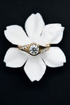 18CT YELLOW GOLD DIAMOND BRIXTON RING
